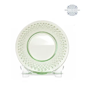 Hobnail Green 8inch china plate in white background