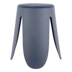Petal Dusti Blue Ottoman - Small