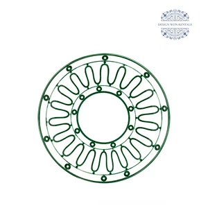 frenchie green charger plate white background