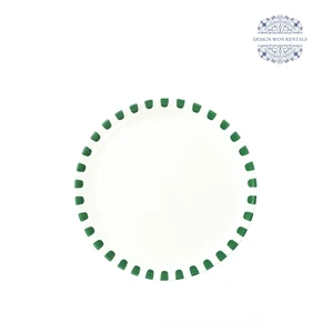 petra verde collection 10-inch china plate in white background