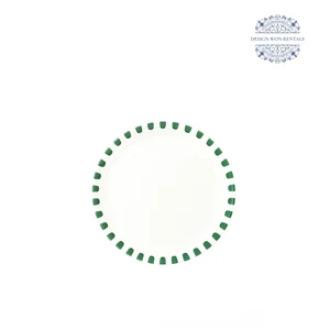 petra verde 8 inch china plate in white background