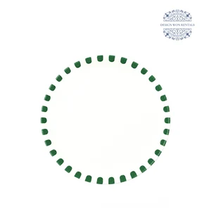 petra verde collection charger plate in white background